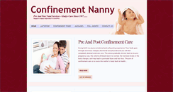 Desktop Screenshot of confinementnannyprepostnatal.com