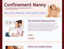 Tablet Screenshot of confinementnannyprepostnatal.com